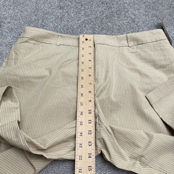 Dockers Metro Capri Caft Length Pants Womens 16W Brown Striped Stretch 38x23 NWT - Picture 12 of 16